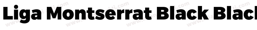 Liga Montserrat Black Black字体转换